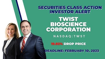 19.92% Collective Loss | TWST Stock News | Twist Bioscience Securities Class Action Lawsuit #TWST