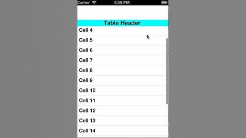 UITableView Fixed Header