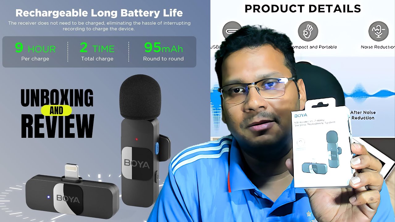 BOYA BYV1 Wireless Mic for Iphone Best mic under 3000 Unboxing & Review blackopsrebornyt