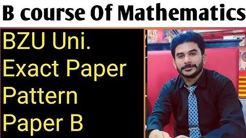 ||BZU Math Paper pattern for class bsc||B course math Exact paper pattern by zahid Ali||kamal facts|