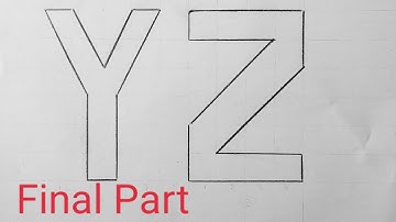 How to Draw Alphabet Y,Z-Step By Step || Easy Drawing Tutorial For Beginners-Final Part || Art Gvg