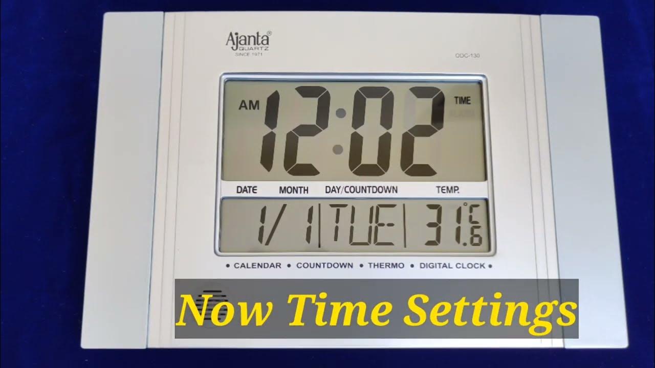 Ajanta digitel wall clock & table clock time Setting ODC 130