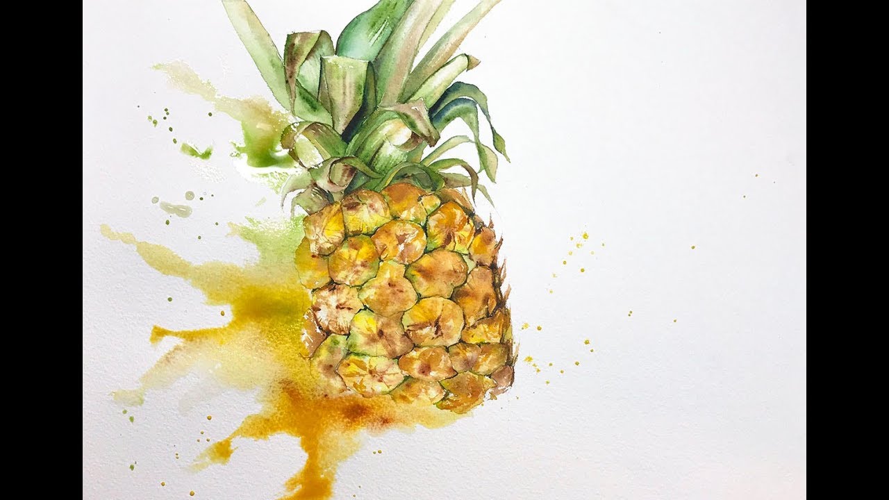 Download Original Watercolor Pineapple Watercolor Art Collectibles Vadel Com