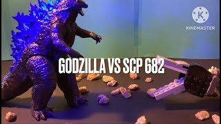 Godzilla vs SCP 682 stop motion battle