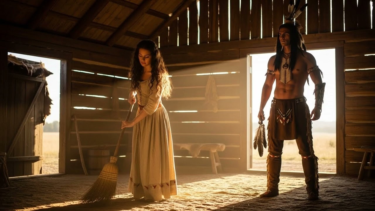 Ella barría la cabaña … y el Jefe Comanche la observó como si nunca hubiera visto tanta delicadeza