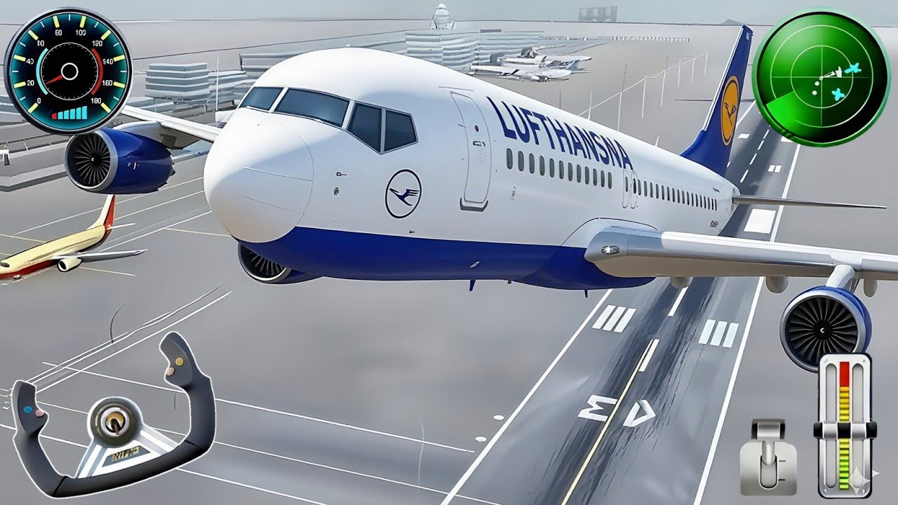 Real Flight Airplane City Pilot Simulator - Plane Boeing Emergency Landing - Android Gameplay