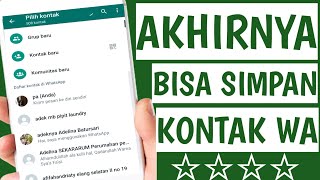 Cara Mengatasi Whatsapp Tidak Bisa Menyimpan Kontak Baru