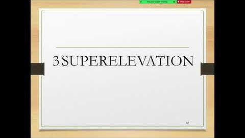 Superelevation
