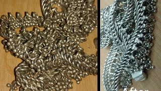 Clean silver chain ...