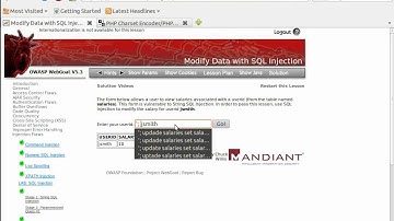 Injections Flaws  - Modify Data with SQL Injection