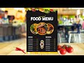 Restaurant menu card design  adobe illustrator tutorial