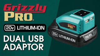 Thumbnail image for *Discontinued* Grizzly PRO 20V Li-Ion USB Adaptor T30301