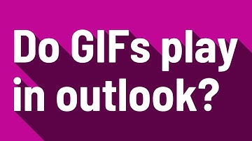 Do GIFs play in outlook?