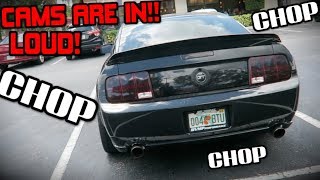 CAMS ARE IN THE 3v GT MUSTANG!! *HUGE LOPE!* (BBR STAGE 1 CAMS NSR)
