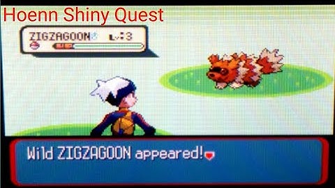 Live! Shiny Zigzagoon in Pokémon Ruby after 4866 Encounters! (Phase 2) [Hoenn Shiny Quest#6]