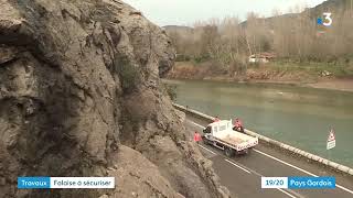 Gard : un chantier de purge de falaise pour sécuriser la route