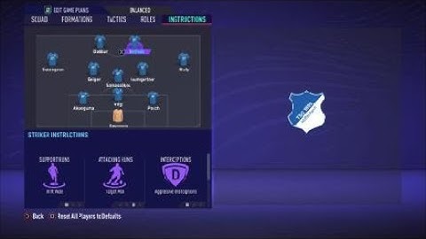 FIFA 21 Custom Tactics-Recreate 3-1-4-2 Hoffenheim + Instructions Replicate real system