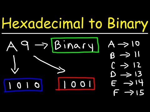 Vídeo: Com es converteix en hexadecimal en binari?