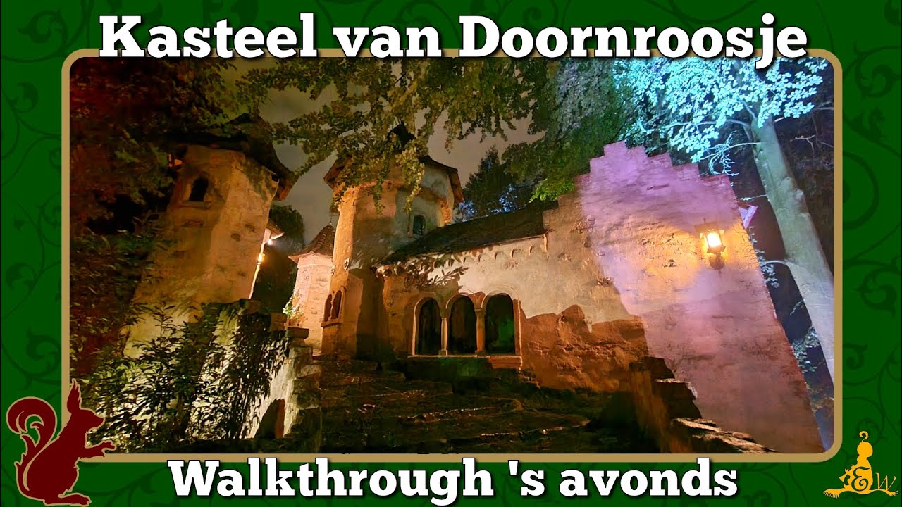 [#Efteling] Walkthrough Kasteel van Doornroosje in de avond 🌙