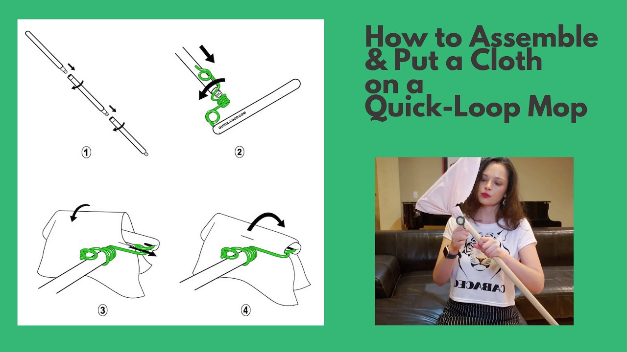 Quick Loop How to Assemble & Put a Cloth on Quick-Loop Mop - YouTube