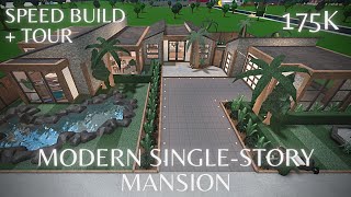 Modern Single-Story Mansion 174k - NO LARGE PLOT - Bloxburg Speed Build Modern Single-Story Mansion 174k - NO LARGE PLOT - Bloxburg Speed Build