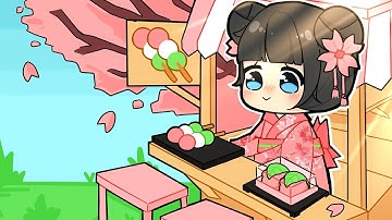 Mèo Simmy Xây Dựng 🍡Quán Ăn Sushi Màu Hồng🍡 Siêu Đáng Iu Trong Mini World