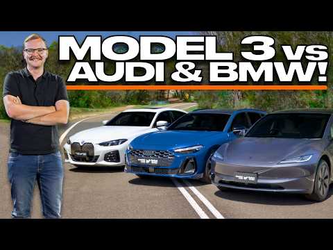 Premium Sedan Comparison (With Bonus Wagon!): Model 3 vs BMW i4 vs Audi A5 Hybrid
