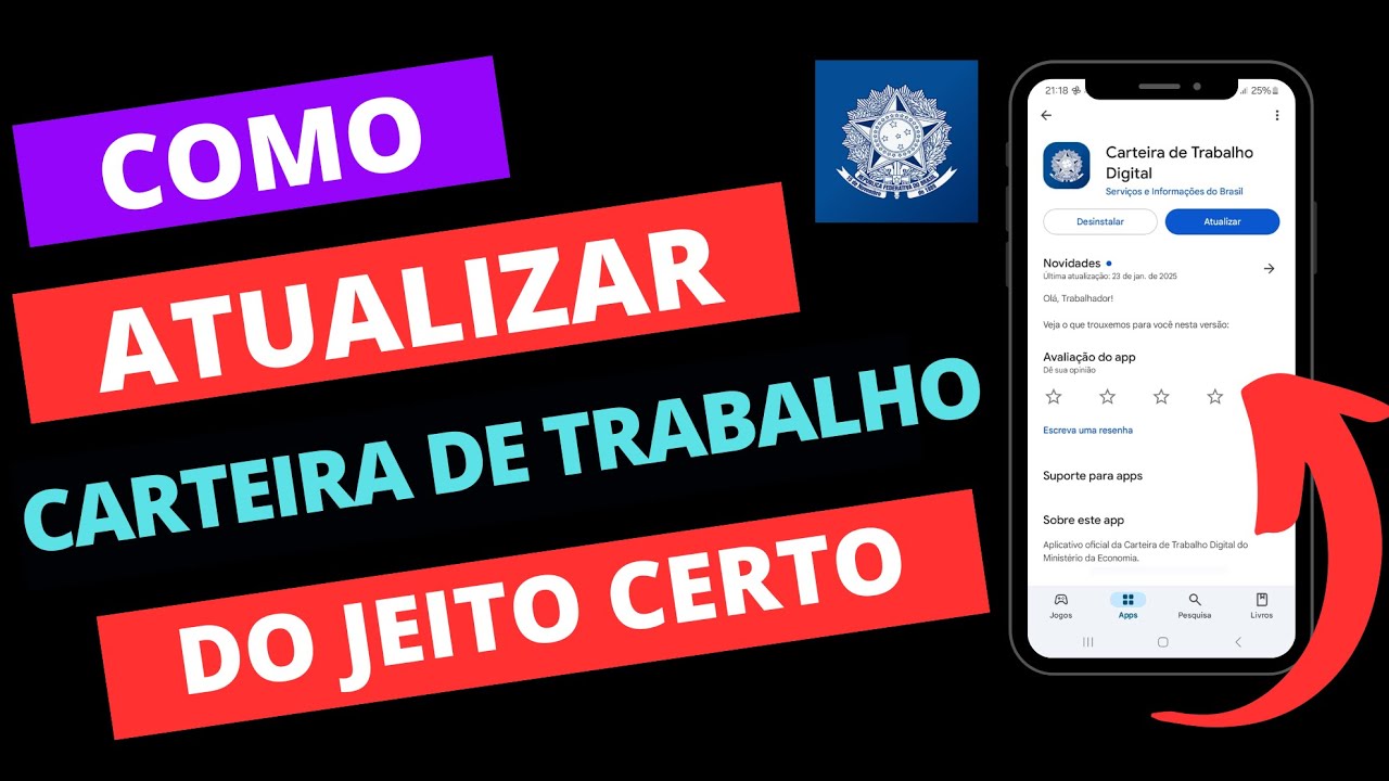 Como Atualizar CARTEIRA DE TRABALHO DIGITAL [Nova Versão] - YouTube