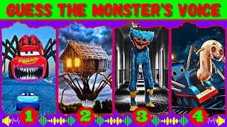 Guess Monster Voice McQueen Eater, Spider House Head, Huggy Wuggy, Spider Thomas Coffin Dance