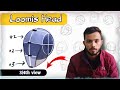 How to draw a loomis head  34th view head drawing 