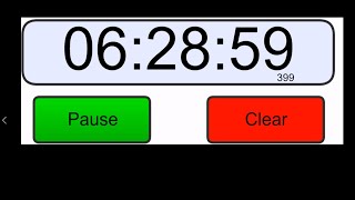 6 hour 29 minute countdown timer   390 minutes alarm