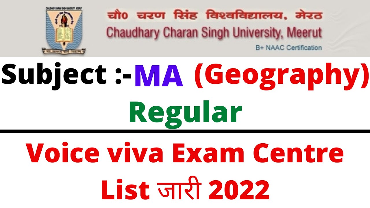 ccsu ma regular geography viva exam centrer | ccsu ma geography viva exam date 2022 | ccsu ma viva
