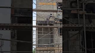 Manual concreting linteln #africa #ghana #construction #site #concreting