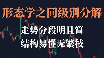 《交易体系篇25》简单好用的分析模式：”同级别分解“，把走势进行一段一段的分析划分模式，结构不再缠绕。