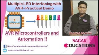 Multiple LED Blinking Project Demo & C Programming with AVR (Hindi) !!