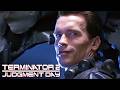 The face of a man about to use a gatling gun | Terminator 2: Judgment Day | Arnold Schwarzenegger