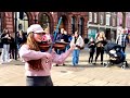 Grace kelly  mika  holly may violin cover street performance