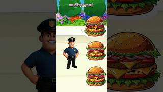 Help this cop find the real burger #shorts #cartoon