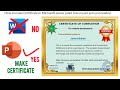 How to make certificate in Microsoft Power Point FREE account