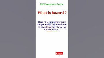 What is hazard ? #safety #Hsemanagementsystem #safetyfirst