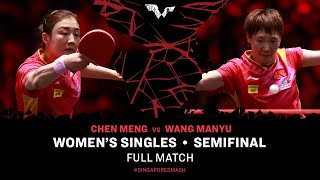 FULL MATCH | CHEN Meng vs WANG Manyu | WS SF | #SingaporeSmash 2024