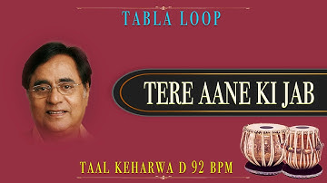 Tere Aane Ki Jab Khabar Mehke | Jagjit Singh | Tabla Loop | D 92 BPM | Tabla Loops | Keharwa Taal
