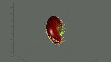 Simulation of a free fall of a rigid body involving principal axis of inertia and surface friction