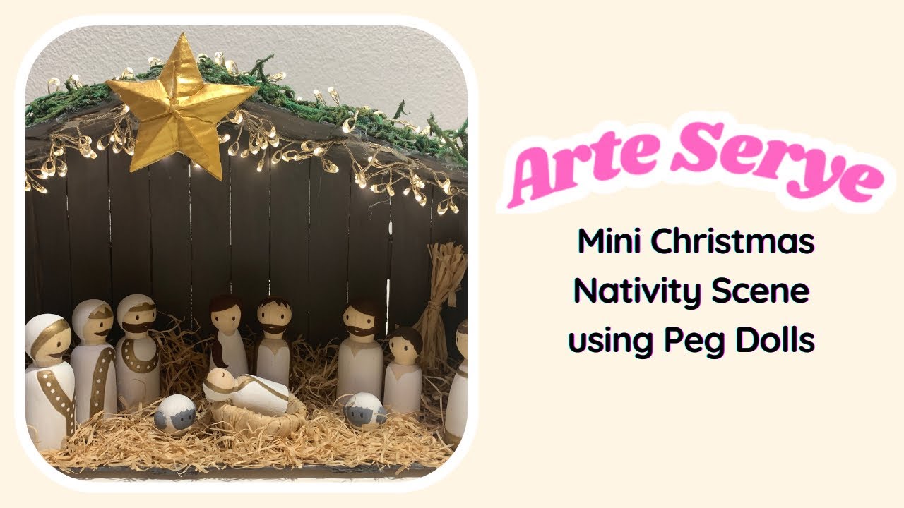 Mini Christmas Nativity Scene | How To Make Christmas Crib Using Peg Dolls | WonderMomLife