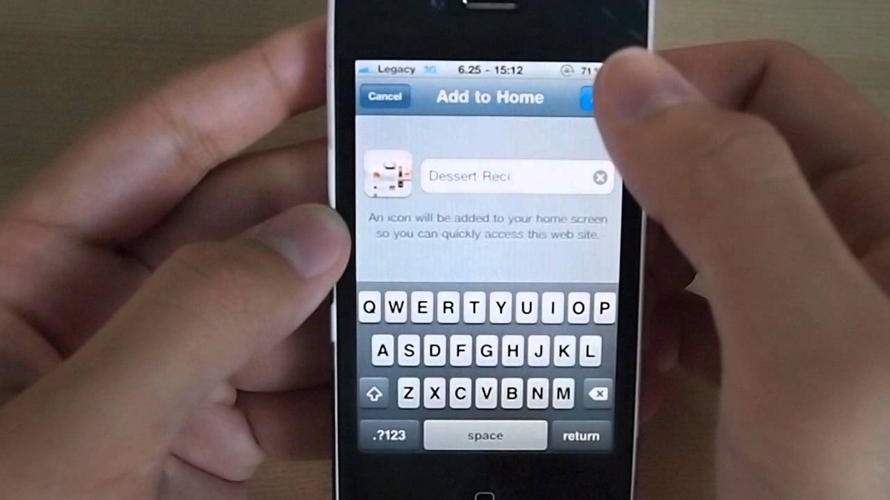 How To Add A Bookmark To Your Home Screen On Your IPhone IPod Touch