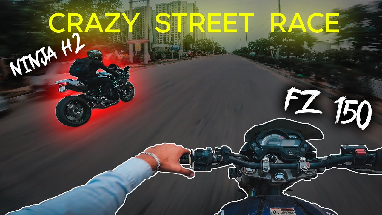 💥 CAN FZ150 BEAT a NINJA H2? 😱 CRAZY STREET RACE BEGINS! 🔥🏍️