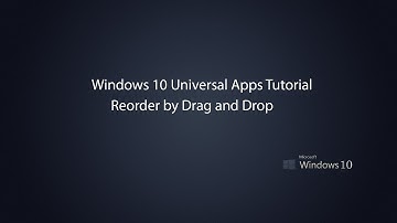 Windows 10 Universal Apps - Drag and Drop order items