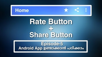 How to Add Rating Button and Sharing Button in Android App in Kodular |App development Malayalam|