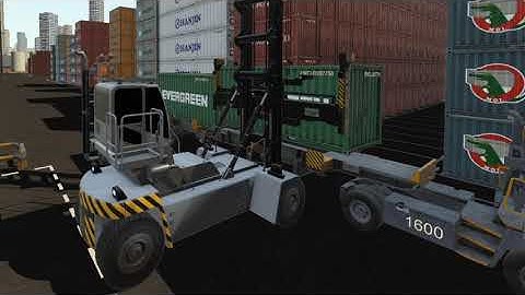 Empty Container Handler Simulator | ECH Simulator | CM Labs Simulations