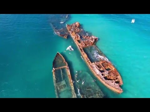 bebop 2 drone footage from Tangalooma may 2016